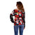 Penguin Winter Sports Christmas Off Shoulder Sweater Cute Holiday Ski Snow Fun - Wonder Print Shop
