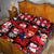 Penguin Winter Sports Christmas Quilt Bed Set Cute Holiday Ski Snow Fun - Wonder Print Shop
