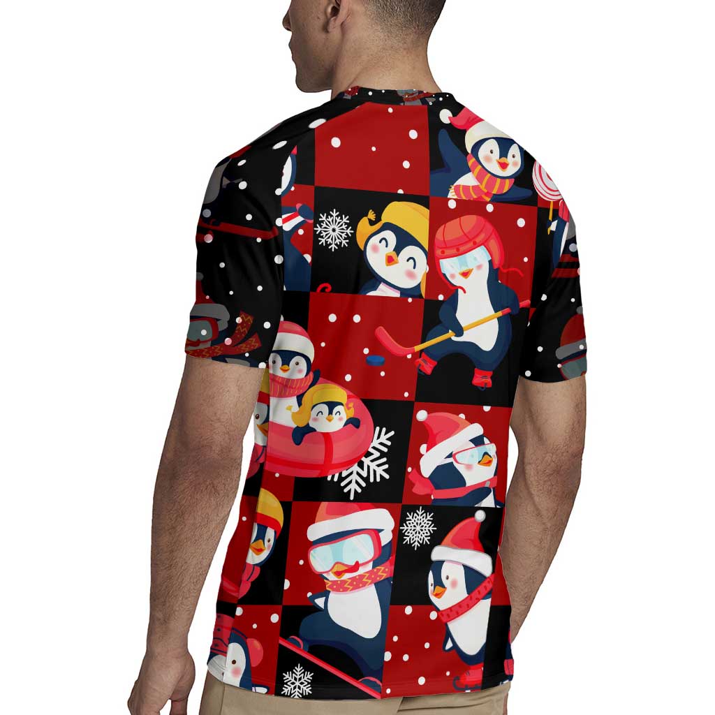 Penguin Winter Sports Christmas Rugby Jersey Cute Holiday Ski Snow Fun - Wonder Print Shop
