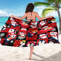 Penguin Winter Sports Christmas Sarong Cute Holiday Ski Snow Fun - Wonder Print Shop