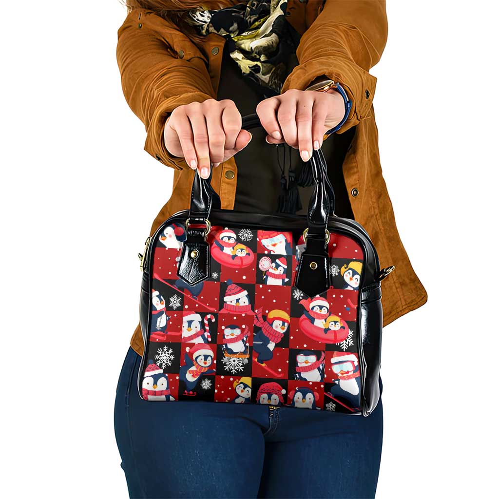 Penguin Winter Sports Christmas Shoulder Handbag Cute Holiday Ski Snow Fun - Wonder Print Shop