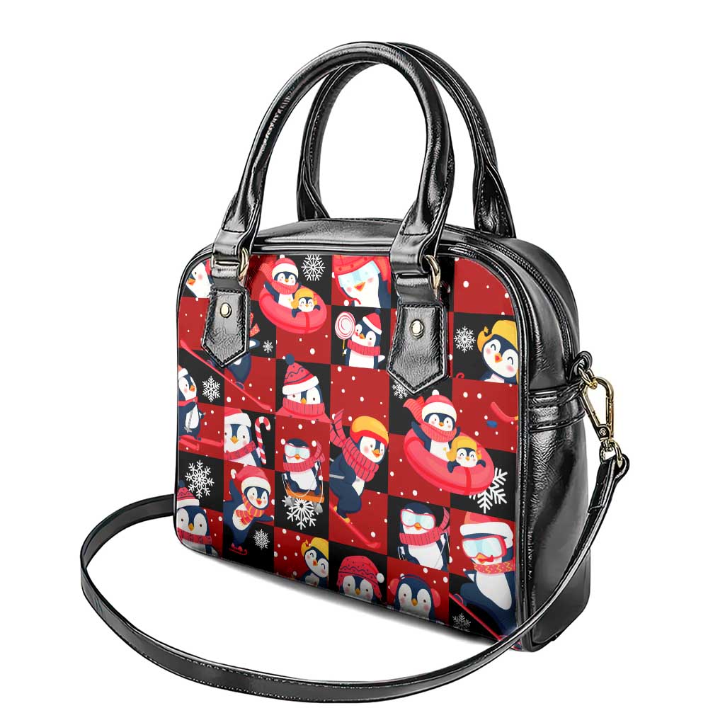 Penguin Winter Sports Christmas Shoulder Handbag Cute Holiday Ski Snow Fun - Wonder Print Shop