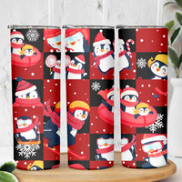 Penguin Winter Sports Christmas Skinny Tumbler Cute Holiday Ski Snow Fun - Wonder Print Shop
