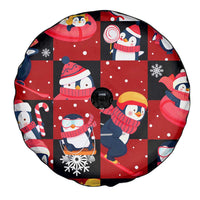Penguin Winter Sports Christmas Spare Tire Cover Cute Holiday Ski Snow Fun - Wonder Print Shop