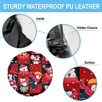 Penguin Winter Sports Christmas Spare Tire Cover Cute Holiday Ski Snow Fun - Wonder Print Shop