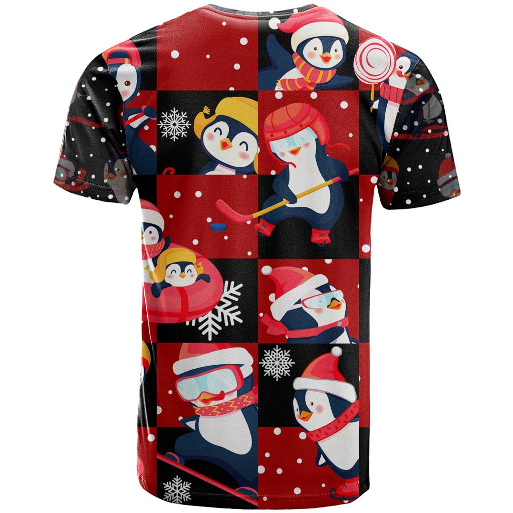 Penguin Winter Sports Christmas T Shirt Cute Holiday Ski Snow Fun - Wonder Print Shop