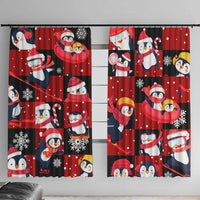Penguin Winter Sports Christmas Window Curtain Cute Holiday Ski Snow Fun - Wonder Print Shop