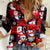 Penguin Winter Sports Christmas Women Casual Shirt Cute Holiday Ski Snow Fun - Wonder Print Shop