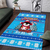 Funny Grumpy Penguin Christmas Area Rug All I Want for Christmas Is You To Leave Me Alone - Wonder Print Shop