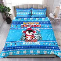 Funny Grumpy Penguin Christmas Bedding Set All I Want for Christmas Is You To Leave Me Alone - Wonder Print Shop