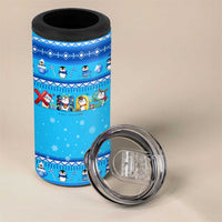 Funny Grumpy Penguin Christmas 4 in 1 Can Cooler Tumbler All I Want for Christmas Is You To Leave Me Alone - Wonder Print Shop
