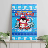 Funny Grumpy Penguin Christmas Canvas Wall Art All I Want for Christmas Is You To Leave Me Alone - Wonder Print Shop