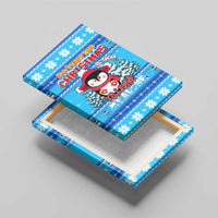 Funny Grumpy Penguin Christmas Canvas Wall Art All I Want for Christmas Is You To Leave Me Alone - Wonder Print Shop