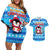 Funny Grumpy Penguin Christmas Couples Matching Off Shoulder Short Dress and Hawaiian Shirt All I Want for Christmas Is You To Leave Me Alone - Wonder Print Shop
