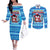 Funny Grumpy Penguin Christmas Couples Matching Off The Shoulder Long Sleeve Dress and Long Sleeve Button Shirt All I Want for Christmas Is You To Leave Me Alone - Wonder Print Shop