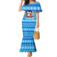 Funny Grumpy Penguin Christmas Family Matching Mermaid Dress and Hawaiian Shirt All I Want for Christmas Is You To Leave Me Alone - Wonder Print Shop