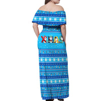 Funny Grumpy Penguin Christmas Family Matching Off Shoulder Maxi Dress and Hawaiian Shirt All I Want for Christmas Is You To Leave Me Alone - Wonder Print Shop