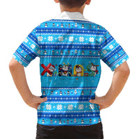 Funny Grumpy Penguin Christmas Family Matching Summer Maxi Dress and Hawaiian Shirt All I Want for Christmas Is You To Leave Me Alone - Wonder Print Shop
