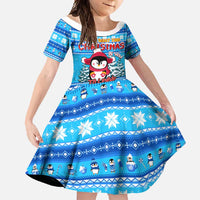 Funny Grumpy Penguin Christmas Family Matching Summer Maxi Dress and Hawaiian Shirt All I Want for Christmas Is You To Leave Me Alone - Wonder Print Shop