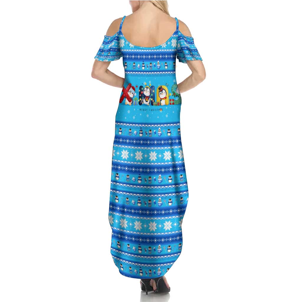 Funny Grumpy Penguin Christmas Family Matching Summer Maxi Dress and Hawaiian Shirt All I Want for Christmas Is You To Leave Me Alone - Wonder Print Shop