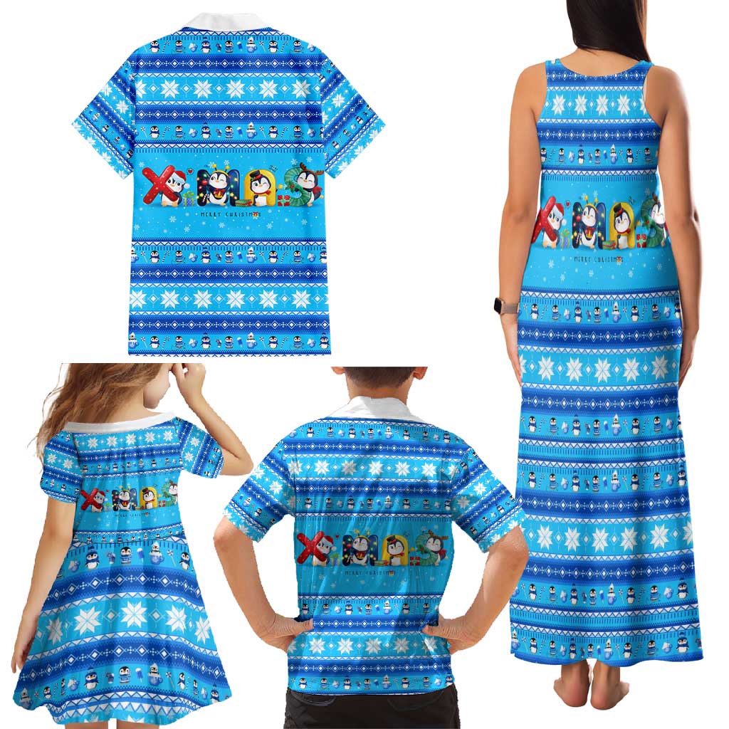 Funny Grumpy Penguin Christmas Family Matching Tank Maxi Dress and Hawaiian Shirt All I Want for Christmas Is You To Leave Me Alone - Wonder Print Shop