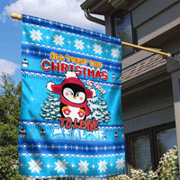 Funny Grumpy Penguin Christmas Garden Flag All I Want for Christmas Is You To Leave Me Alone - Wonder Print Shop