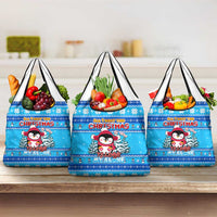 Funny Grumpy Penguin Christmas Grocery Bag All I Want for Christmas Is You To Leave Me Alone - Wonder Print Shop