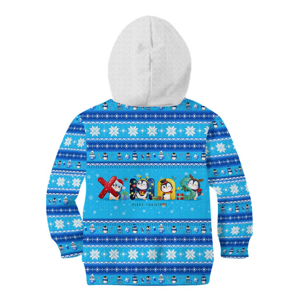 Funny Grumpy Penguin Christmas Kid Hoodie All I Want for Christmas Is You To Leave Me Alone - Wonder Print Shop