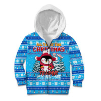 Funny Grumpy Penguin Christmas Kid Hoodie All I Want for Christmas Is You To Leave Me Alone - Wonder Print Shop