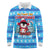 Funny Grumpy Penguin Christmas Long Sleeve Polo Shirt All I Want for Christmas Is You To Leave Me Alone - Wonder Print Shop