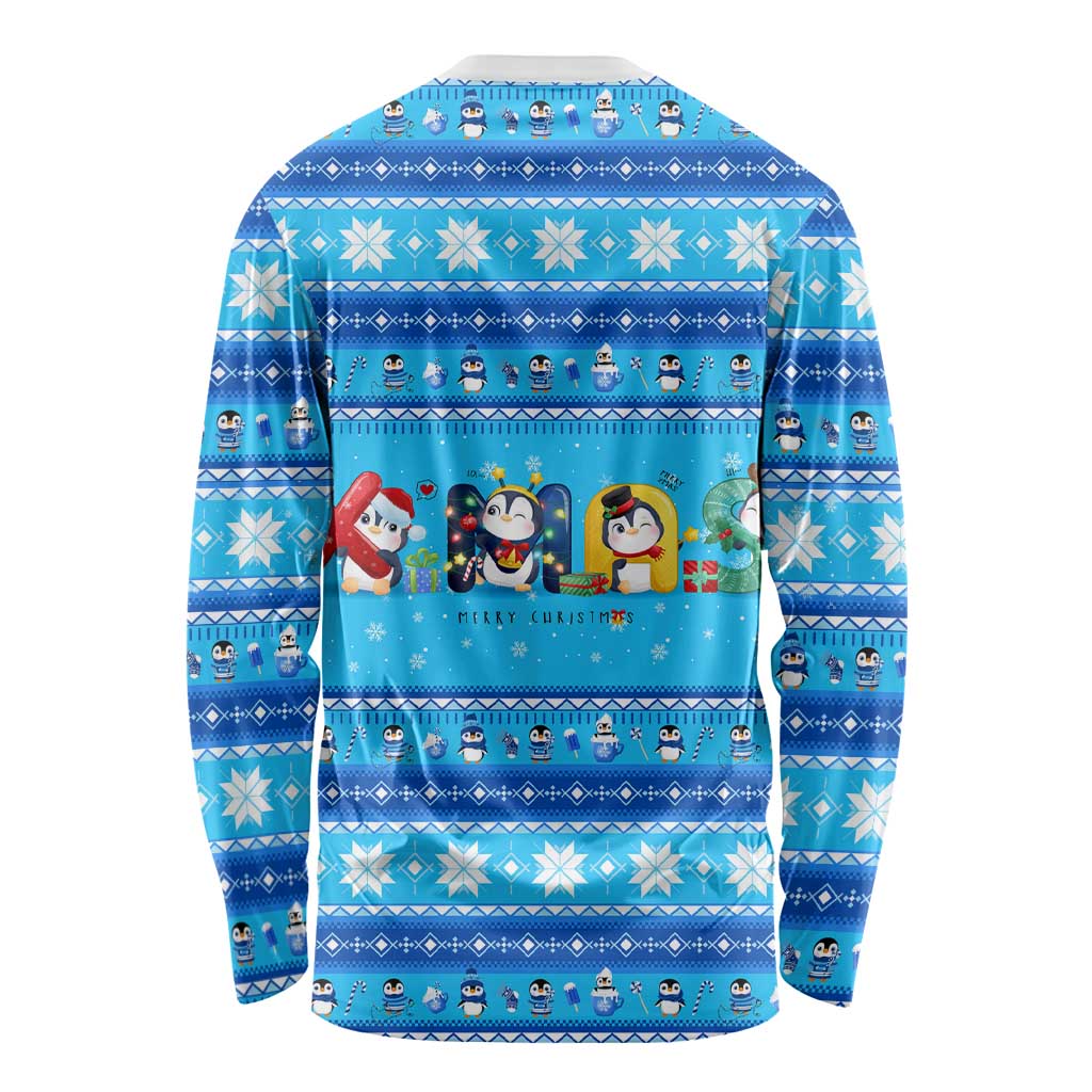 Funny Grumpy Penguin Christmas Long Sleeve Shirt All I Want for Christmas Is You To Leave Me Alone - Wonder Print Shop