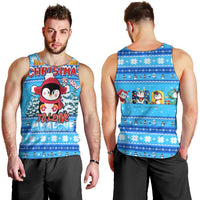 Funny Grumpy Penguin Christmas Men Tank Top All I Want for Christmas Is You To Leave Me Alone - Wonder Print Shop