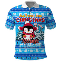 Funny Grumpy Penguin Christmas Polo Shirt All I Want for Christmas Is You To Leave Me Alone - Wonder Print Shop