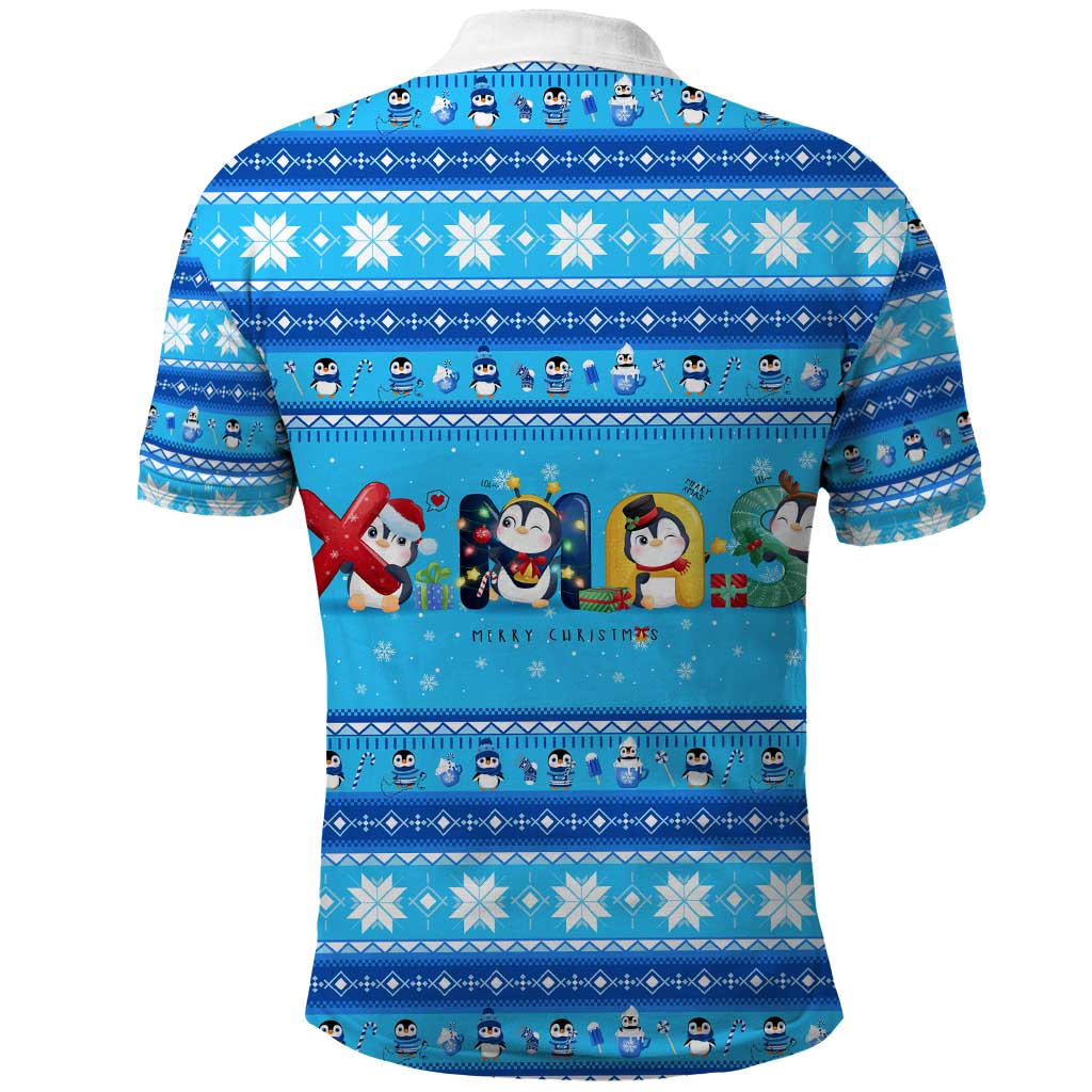 Funny Grumpy Penguin Christmas Polo Shirt All I Want for Christmas Is You To Leave Me Alone - Wonder Print Shop