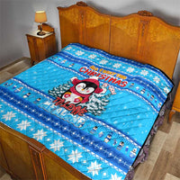 Funny Grumpy Penguin Christmas Quilt All I Want for Christmas Is You To Leave Me Alone - Wonder Print Shop
