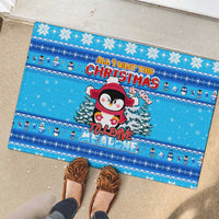 Funny Grumpy Penguin Christmas Rubber Doormat All I Want for Christmas Is You To Leave Me Alone - Wonder Print Shop