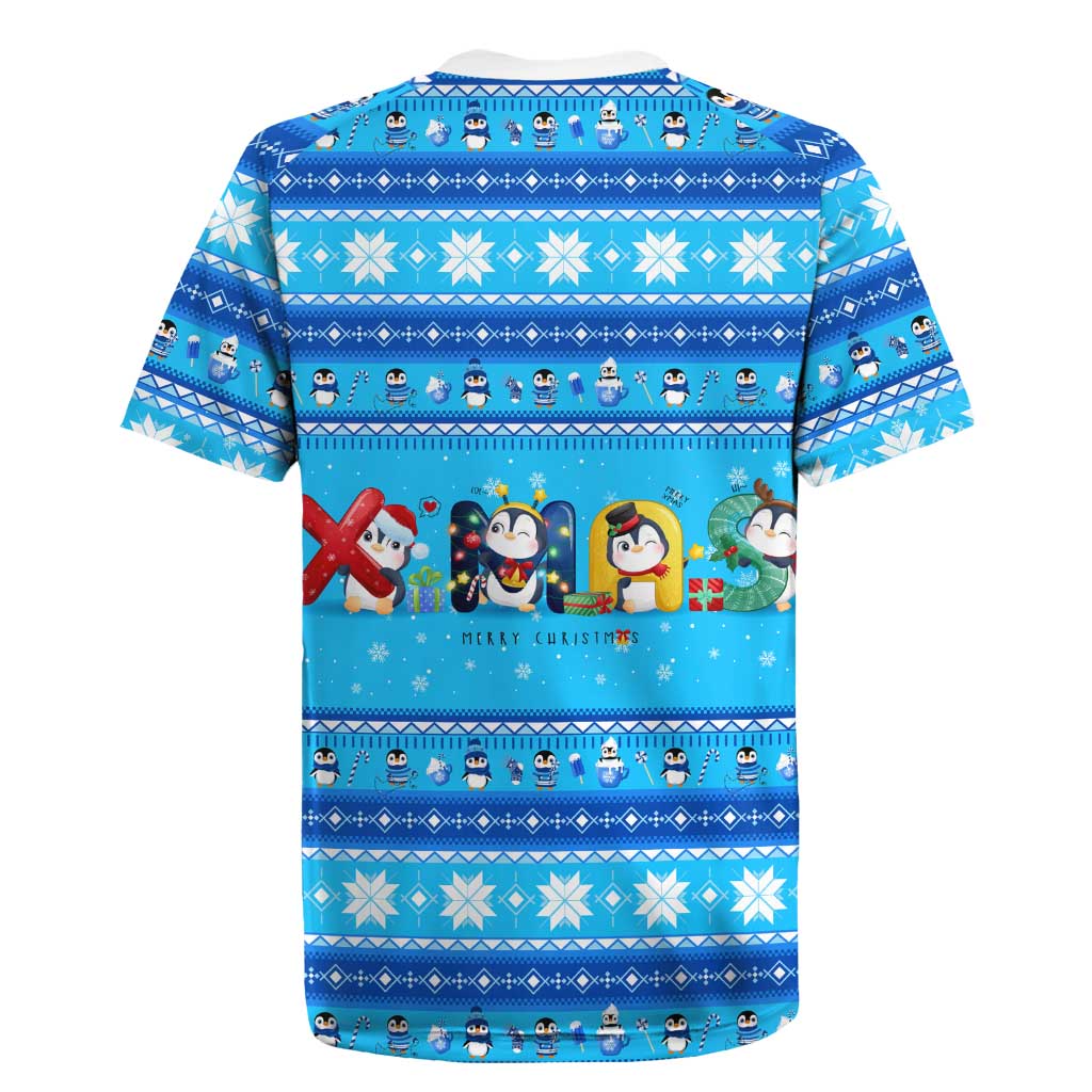 Funny Grumpy Penguin Christmas Rugby Jersey All I Want for Christmas Is You To Leave Me Alone - Wonder Print Shop