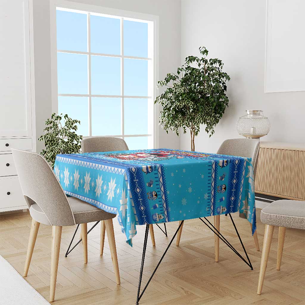 Funny Grumpy Penguin Christmas Tablecloth All I Want for Christmas Is You To Leave Me Alone - Wonder Print Shop