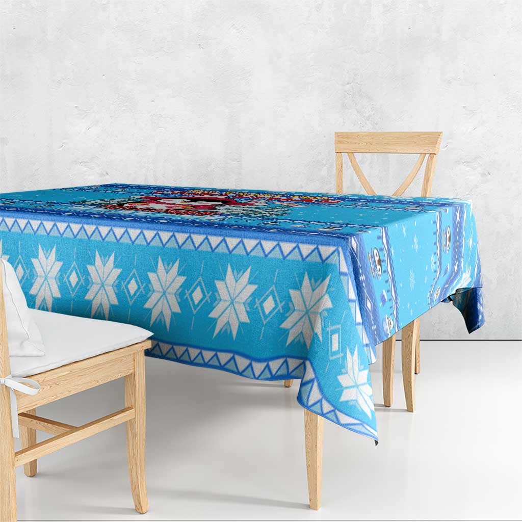 Funny Grumpy Penguin Christmas Tablecloth All I Want for Christmas Is You To Leave Me Alone - Wonder Print Shop