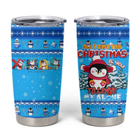 Funny Grumpy Penguin Christmas Tumbler Cup All I Want for Christmas Is You To Leave Me Alone - Wonder Print Shop