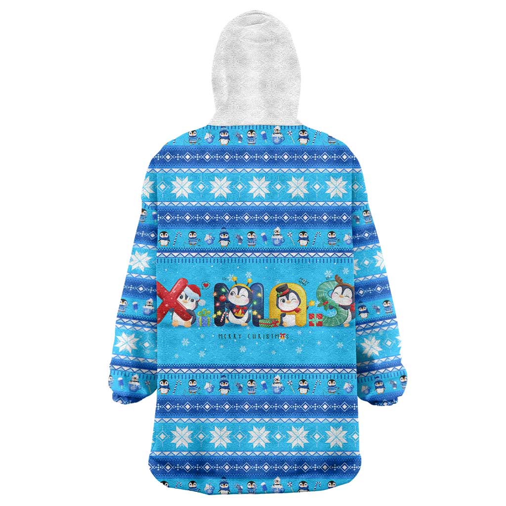 Funny Grumpy Penguin Christmas Wearable Blanket Hoodie All I Want for Christmas Is You To Leave Me Alone - Wonder Print Shop
