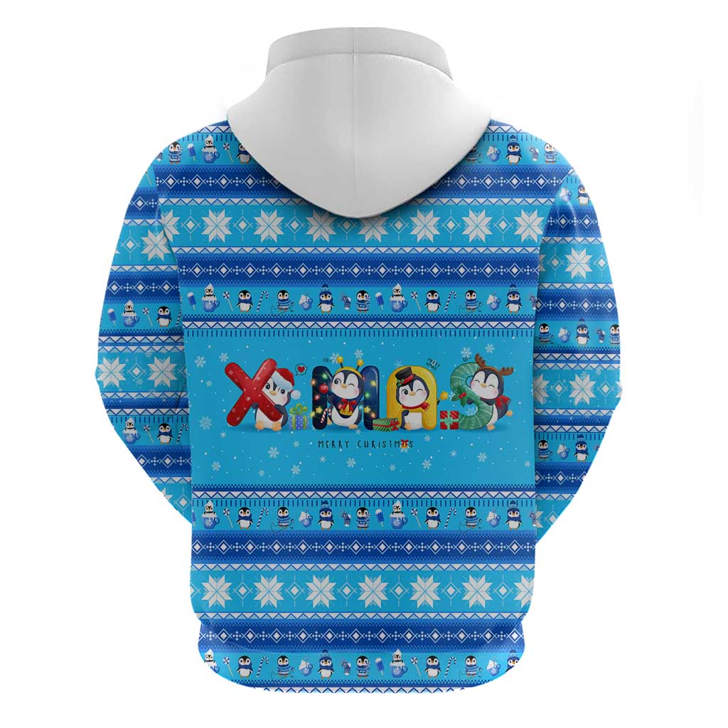 Funny Grumpy Penguin Christmas Zip Hoodie All I Want for Christmas Is You To Leave Me Alone - Wonder Print Shop