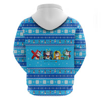 Funny Grumpy Penguin Christmas Zip Hoodie All I Want for Christmas Is You To Leave Me Alone - Wonder Print Shop