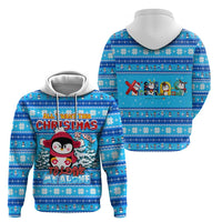 Funny Grumpy Penguin Christmas Zip Hoodie All I Want for Christmas Is You To Leave Me Alone - Wonder Print Shop