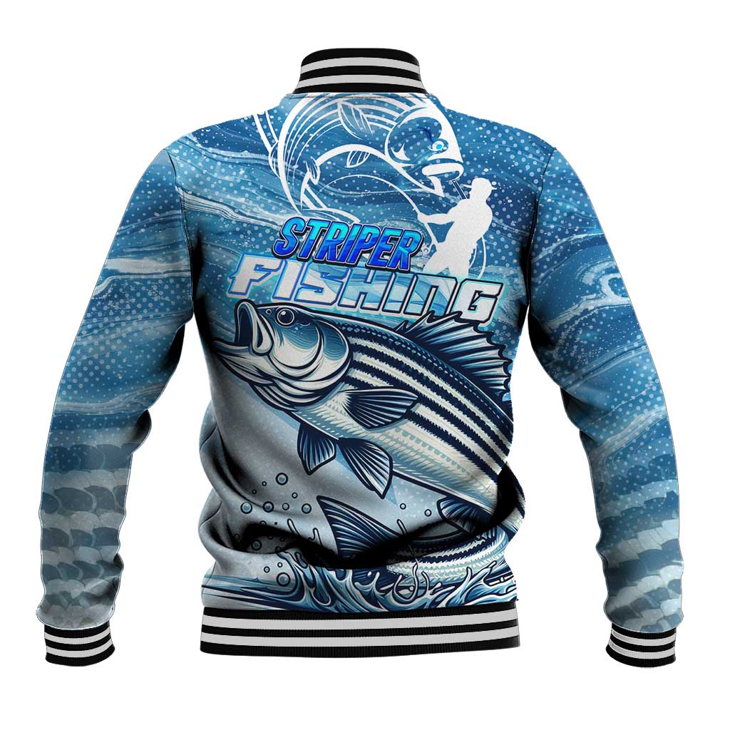 Striper Fishing Baseball Jacket Striped Bass Angler - Wonder Print Shop