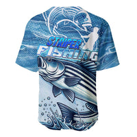 Striper Fishing Baseball Jersey Striped Bass Angler - Wonder Print Shop
