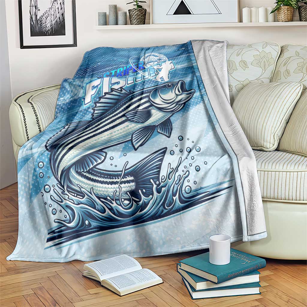 Striper Fishing Blanket Striped Bass Angler - Wonder Print Shop