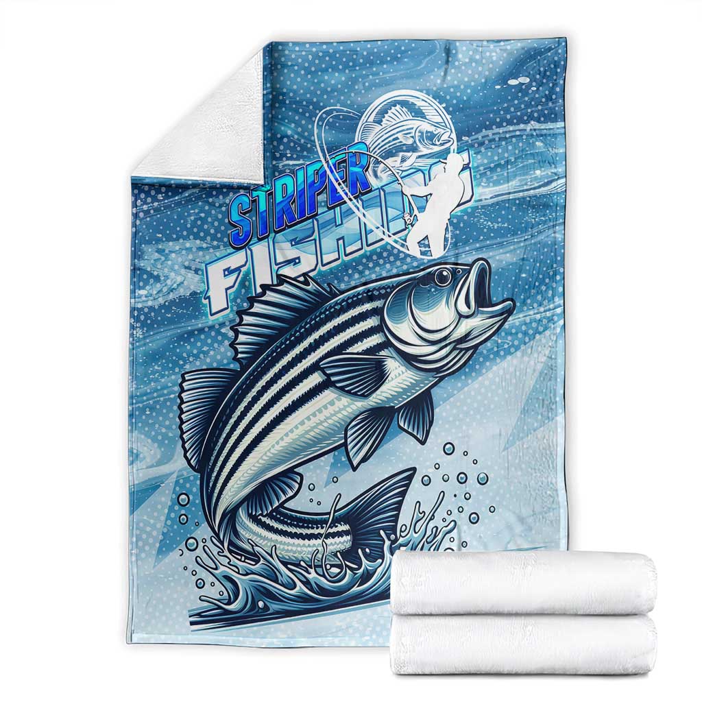 Striper Fishing Blanket Striped Bass Angler - Wonder Print Shop