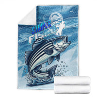 Striper Fishing Blanket Striped Bass Angler - Wonder Print Shop
