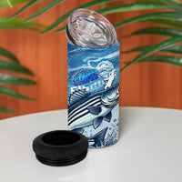 Striper Fishing 4 in 1 Can Cooler Tumbler Striped Bass Angler - Wonder Print Shop